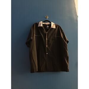 Sopranos Promo Button Up Short Sleeve Bowling Shirt Black White Men's Size 2XL